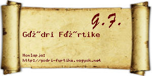 Gödri Fürtike névjegykártya